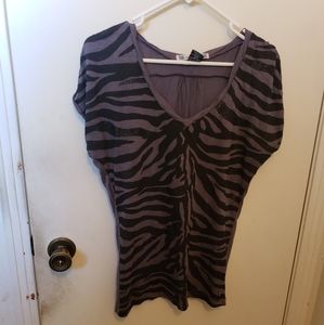 Glittery Zebra Print Top